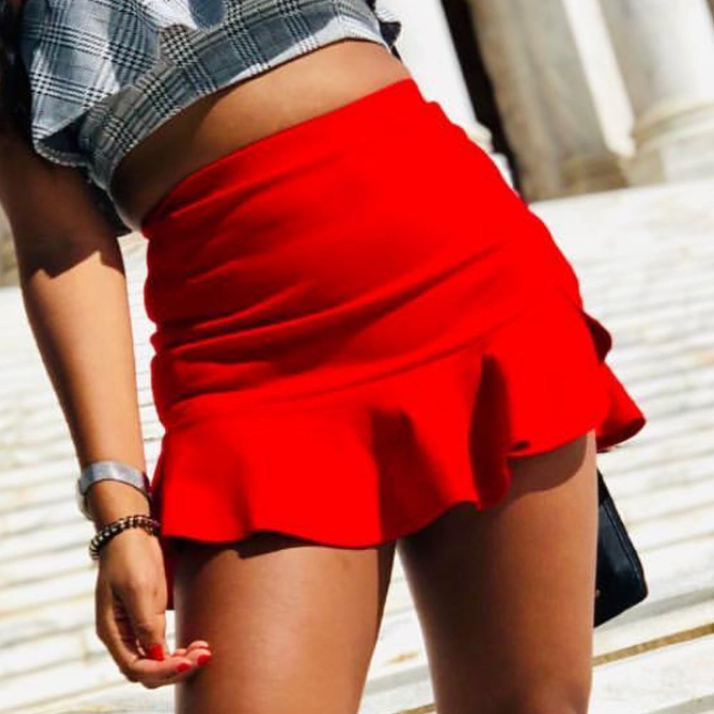 Flared Mini Skirt